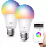 TP-Link Tapo L530E(2 paketa) pametna LED žarnica z možnostjo zatemnitve WiFi (barva, 2500K-6500K, 806lm, 2, 4GHz, E27)