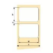 Samolepilne etikete OEM 45 mm x 25 mm, bel papir, cena za 2000 kosov