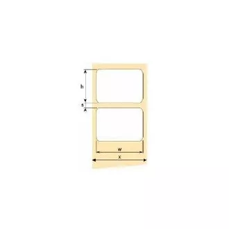 Samolepilne etikete OEM 45 mm x 25 mm, bel papir, cena za 2000 kosov