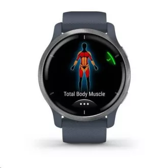 Garmin GPS športna ura Venu2 Silver/Granite Blue Band Garmin GPS športna ura Venu2 Silver/Granite Blue Band