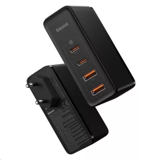 Baseus GaN2 Pro adapter za hitro polnjenje 2x Type-C   2x USB-A 100W črn