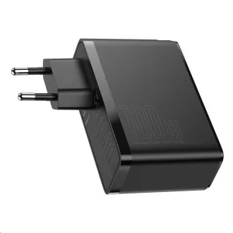Baseus GaN2 Pro adapter za hitro polnjenje 2x Type-C   2x USB-A 100W črn