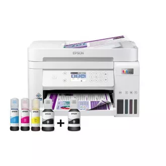 EPSON tiskalniško črnilo EcoTank L6276, 3v1, A4, 1200x4800 dpi, 33 strani na minuto, USB, Wi-Fi, LAN, belo, 5 let garancije po brezplačni registraciji