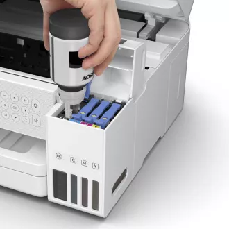 EPSON tiskalniško črnilo EcoTank L6276, 3v1, A4, 1200x4800 dpi, 33 strani na minuto, USB, Wi-Fi, LAN, belo, 5 let garancije po brezplačni registraciji