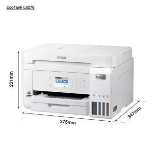 EPSON tiskalniško črnilo EcoTank L6276, 3v1, A4, 1200x4800 dpi, 33 strani na minuto, USB, Wi-Fi, LAN, belo, 5 let garancije po brezplačni registraciji