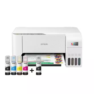 EPSON tiskalniško črnilo EcoTank L3256, 3v1, A4, 1440x5760dpi, 33 str/min, USB, Wi-Fi, belo