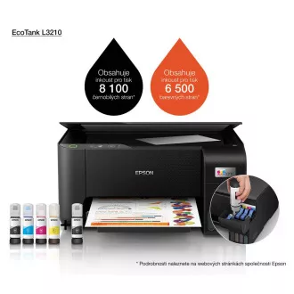 EPSON črnilo za tiskalnik EcoTank L3210, 3v1, A4, 1440x5760dpi, 33 strani na minuto, USB EPSON črnilo za tiskalnik EcoTank L3210, 3v1, A4, 1440x5760dpi, 33 strani na minuto, USB