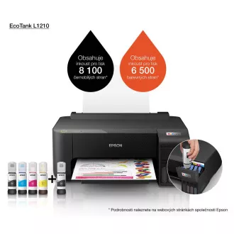 EPSON črnilo za tiskalnik EcoTank L1210, A4, 1440x5760dpi, 33 strani na minuto, USB