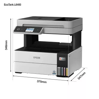 EPSON tiskalniško črnilo EcoTank L6460, 3v1, A4, 1200x4800dpi, 37 str/min, USB, obojestranski tisk, 5 let garancije po brezplačni registraciji