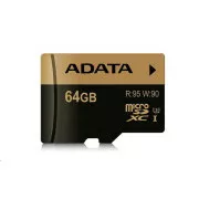 Kartica ADATA MicroSDXC 64GB Premier Pro UHS-I V30S (R:100/W:80 MB/s)   adapter SD