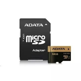 Kartica ADATA MicroSDXC 64GB Premier Pro UHS-I V30S (R:100/W:80 MB/s) adapter SD Kartica ADATA MicroSDXC 64GB Premier Pro UHS-I V30S (R:100/W:80 MB/s) adapter SD