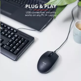 TRUST Optična miška BASI WIRED, USB