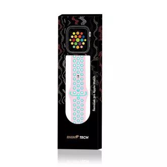 RhinoTech športni trak za Apple Watch 42 / 44 mm roza-zelene barve