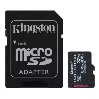 Kingstonova kartica MicroSDHC 32 GB Industrial C10 A1 pSLC   adapter SD