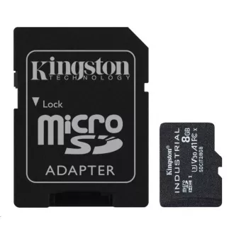 Kingstonova kartica MicroSDHC 8GB Industrial C10 A1 pSLC   adapter SD