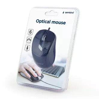 GEMBIRD miška MUS-6B-01, USB, črna GEMBIRD miška MUS-6B-01, USB, črna