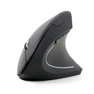 GEMBIRD miška MUSW-ERGO-01, navpična, brezžična, sprejemnik USB, črna