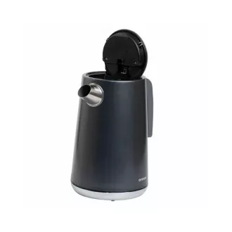 ORAVA Delux-1 električni čajnik, 2200 W, 1,7 l, nadzor temperature, samodejni izklop, črno nerjaveče jeklo