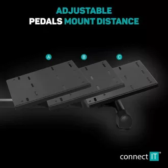CONNECT IT pritrditev na volan TitanFrame, prestavna ročica in pedala, črna