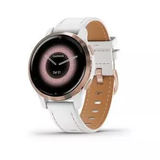 Garmin GPS športna ura Venu® 2S Rose Gold/White Leather Band Garmin GPS športna ura Venu® 2S Rose Gold/White Leather Band