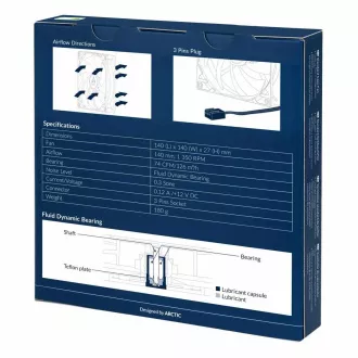 ARCTIC F14 ventilator 140mm z nizkim hrupom