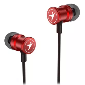 GENIUS slušalke HS-M316 METALLIC RED, 4pin 3, 5 mm jack, rdeče