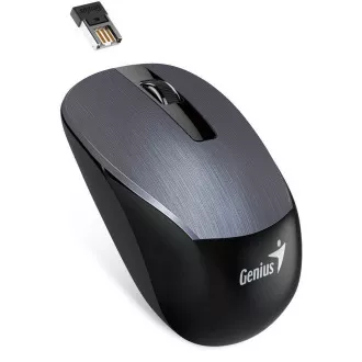 GENIUS miška NX-7015/ 1600 dpi/ senzor Blue-Eye/ brezžična/ kovinsko siva