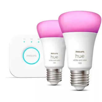 Philips Hue White and Color Ambiance 9W 1100 E27 majhen začetni komplet Philips Hue White and Color Ambiance 9W 1100 E27 majhen začetni komplet