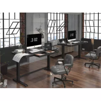 Delso WORKSTATION Električna miza z nastavljivo višino črna