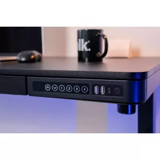 Delso WORKSTATION Električna miza z nastavljivo višino črna