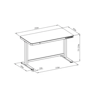Delso WORKSTATION Električna miza z nastavljivo višino črna