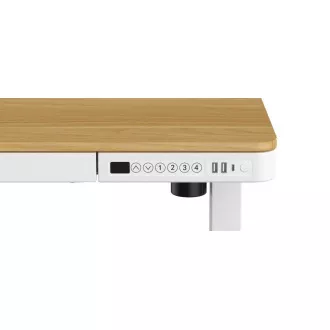 Delso WORKSTATION Električna miza z nastavljivo višino hrast/bela