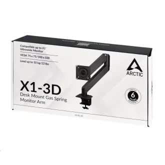 ARCTIC držalo za monitor X1-3D, jeklo, mat črno ARCTIC držalo za monitor X1-3D, jeklo, mat črno
