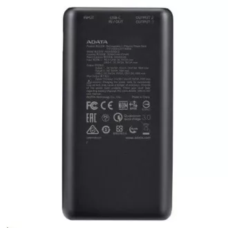 ADATA PowerBank P20000QCD - zunanja baterija za mobilne naprave/tablice 20000 mAh, 2, 1A, črna (74Wh) ADATA PowerBank P20000QCD - zunanja baterija za mobilne naprave/tablice 20000 mAh, 2, 1A, črna (74Wh)