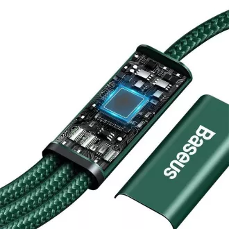 Baseus Rapid Series polnilni/podatkovni kabel 3v1 Type-C/ (Micro USB   Lightning PD 20W   USB-C) 1,5 m zelen