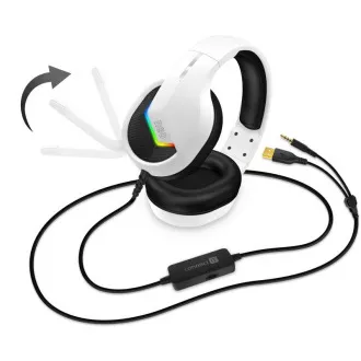 CONNECT IT NEO gaming slušalke z mikrofonom, 1xJack USB, bele