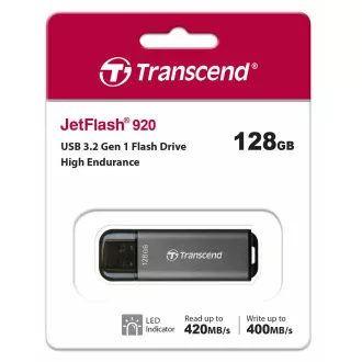 TRANSCEND Flash disk 128 GB JetFlash®920, TLC, USB 3.2 (R:420/W:400 MB/s), črn