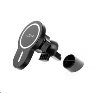 FIXED MagClick držalo za avto z brezžičnim polnjenjem, 15 W, USB-C, črno