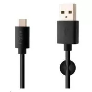 FIXED podatkovni in polnilni kabel, USB-A -> USB-C, 20 W, dolžina 1 m, črn