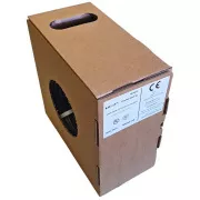 Kabel FTP LEXI-Net Cat5E, žični, dvojni zunanji PE PVC, črn, 100 m, škatla