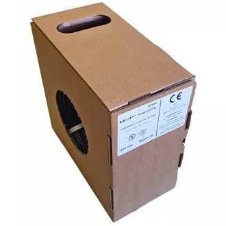 Kabel FTP LEXI-Net Cat5E, žični, dvojni zunanji PE PVC, črn, 100 m, škatla