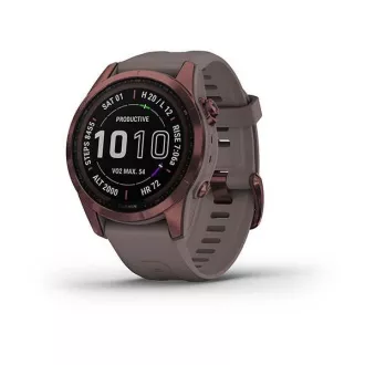 Garmin fenix 7s PRO Sapphire Solar, temno bronast/siv silikonski trak Titan Garmin fenix 7s PRO Sapphire Solar, temno bronast/siv silikonski trak Titan