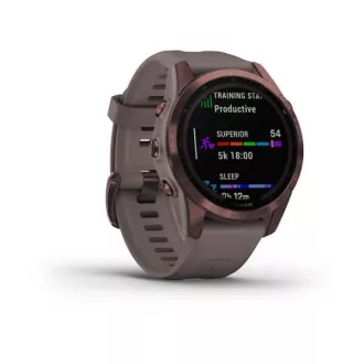 Garmin fenix 7s PRO Sapphire Solar, temno bronast/siv silikonski trak Titan Garmin fenix 7s PRO Sapphire Solar, temno bronast/siv silikonski trak Titan