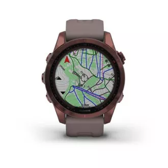 Garmin fenix 7s PRO Sapphire Solar, temno bronast/siv silikonski trak Titan Garmin fenix 7s PRO Sapphire Solar, temno bronast/siv silikonski trak Titan