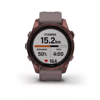 Garmin fenix 7s PRO Sapphire Solar, temno bronast/siv silikonski trak Titan Garmin fenix 7s PRO Sapphire Solar, temno bronast/siv silikonski trak Titan