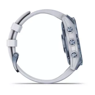 Garmin fenix 7 Sapphire Solar, Titan Blue/ White Silikonski trak