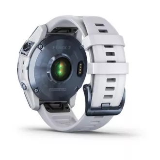 Garmin fenix 7 Sapphire Solar, Titan Blue/ White Silikonski trak