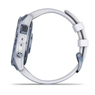 Garmin fenix 7 Sapphire Solar, Titan Blue/ White Silikonski trak