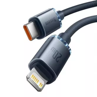 Baseus Crystal Shine Series USB-C Lightning 20W 1, 2m podatkovni kabel, črn Baseus Crystal Shine Series USB-C Lightning 20W 1, 2m podatkovni kabel, črn