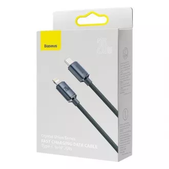 Baseus Crystal Shine Series USB-C Lightning 20W 1, 2m podatkovni kabel, črn Baseus Crystal Shine Series USB-C Lightning 20W 1, 2m podatkovni kabel, črn